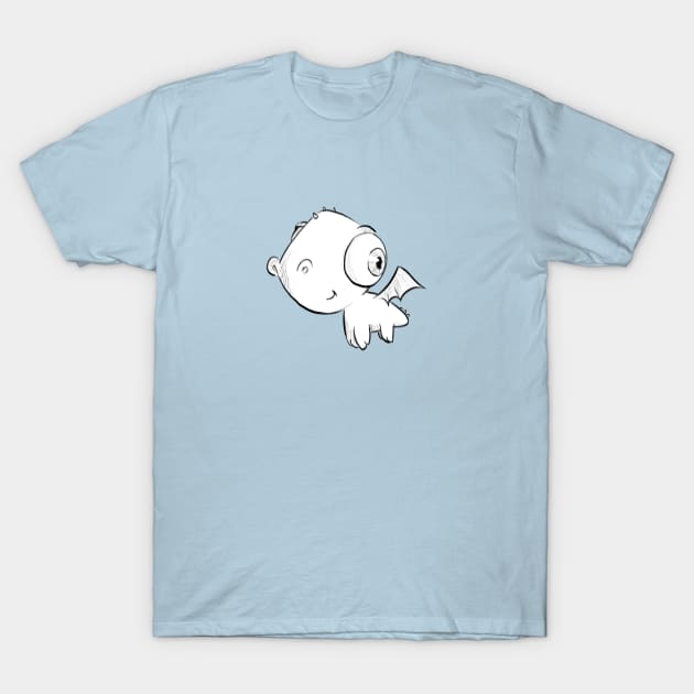 Little Baby Dragon T-Shirt by Jason's Doodles